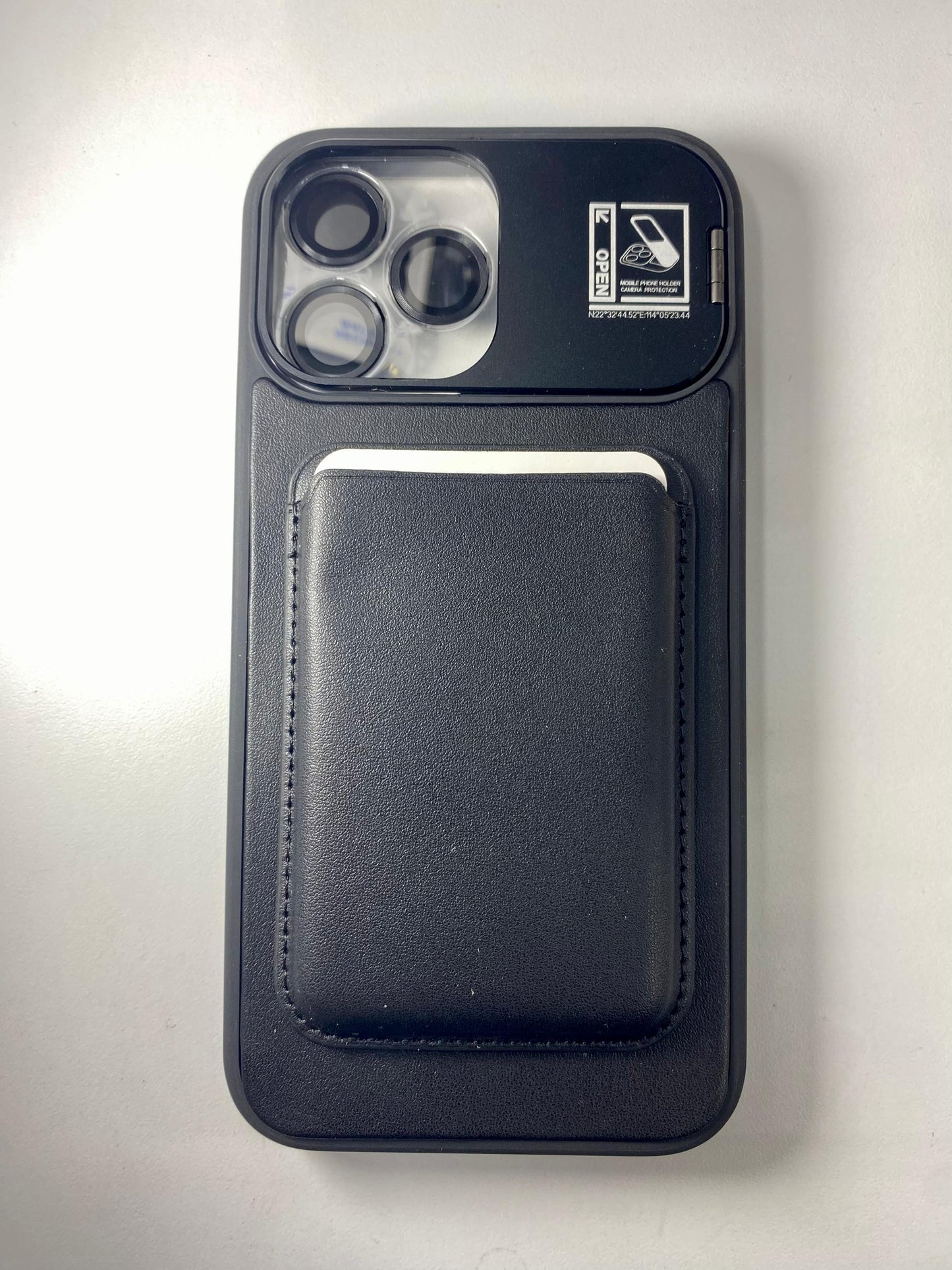 Forro Wallet magsafe con aros de cámara